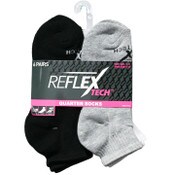 Wholesale - 6pk LADIES WHT/BLK/GRY CUSHIONED QUARTER SOCKS SIZE 9-11 C/P 36, UPC: 194587535489